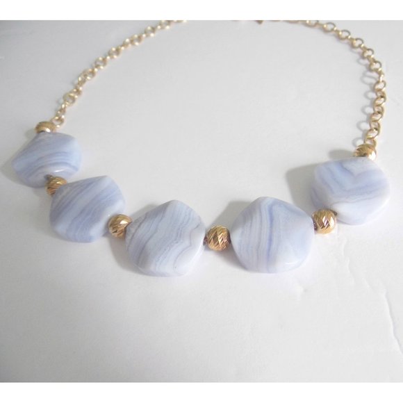 Macy's Lace AGATE Silver Necklace - Picture 6 of 7